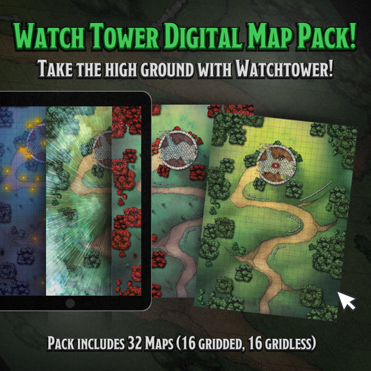 Digital Map: Watchtower RPG Map Pack for TTRPG and DND