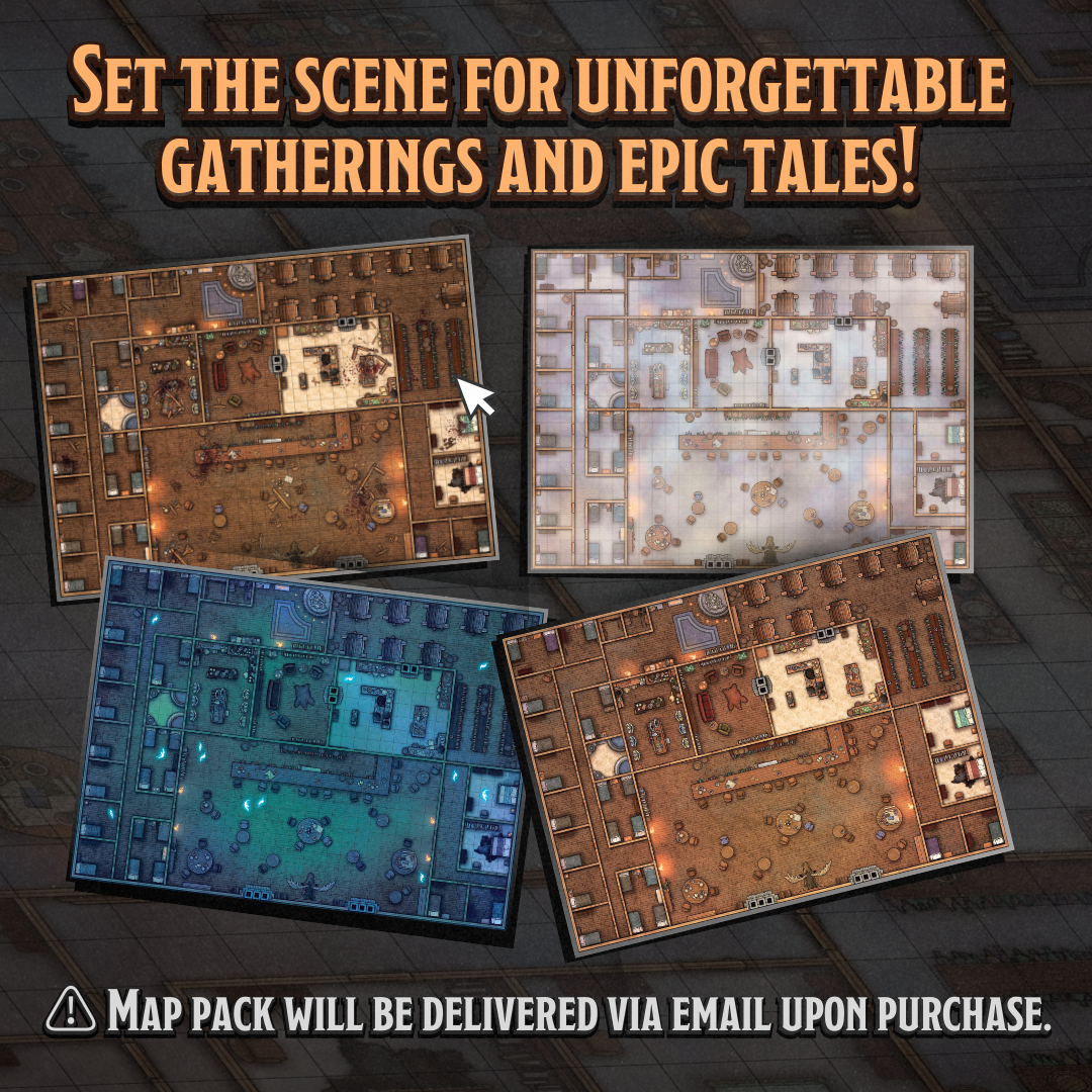 Digital Map: Giant Tavern RPG Map Pack for Dungeons and Dragons