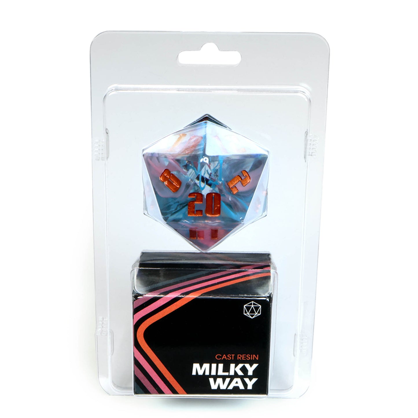 55MM: Milky Way Sharp Edge 55mm Resin d20 Dice