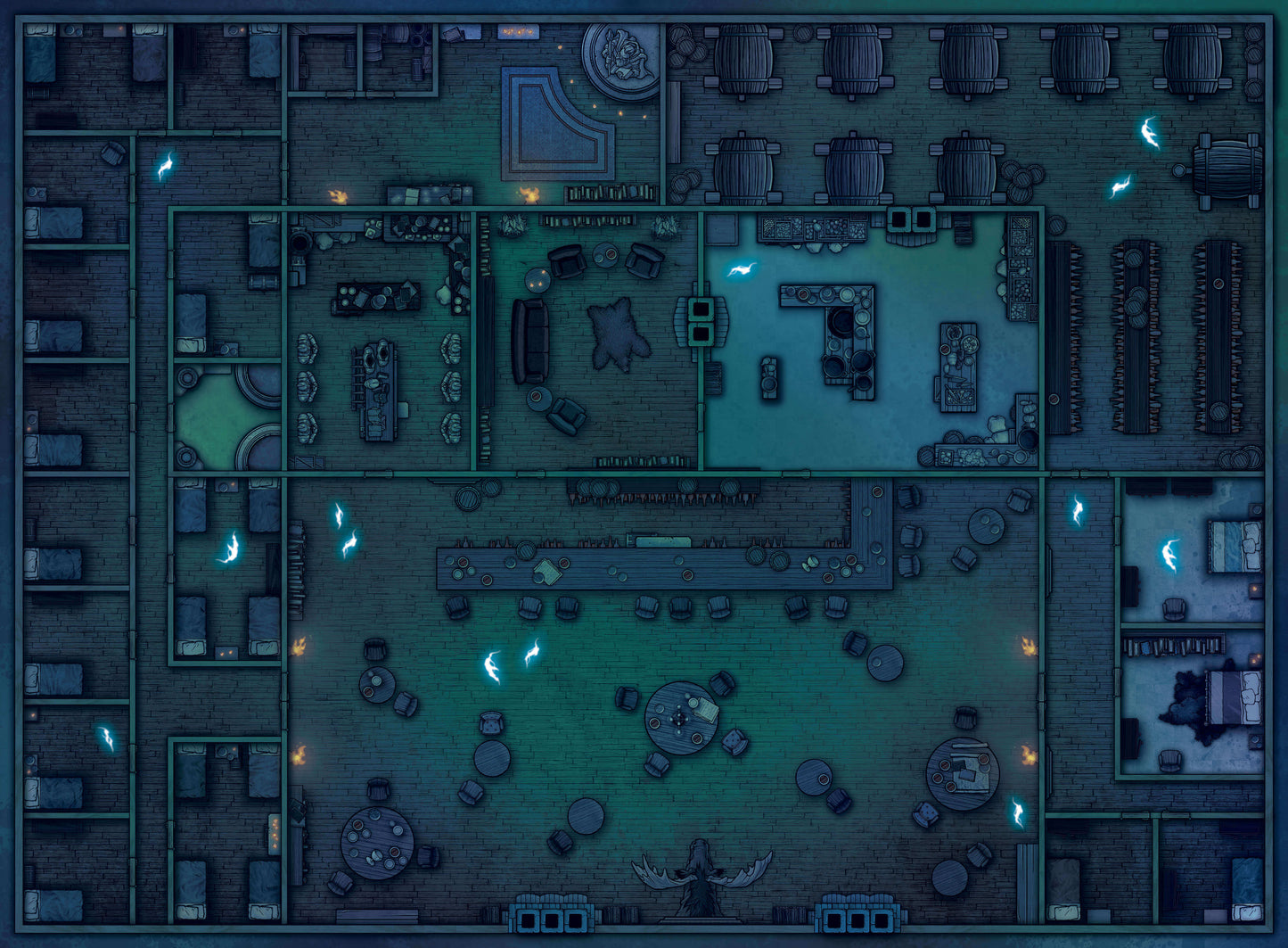 Digital Map: Giant Tavern RPG Map Pack for Dungeons and Dragons