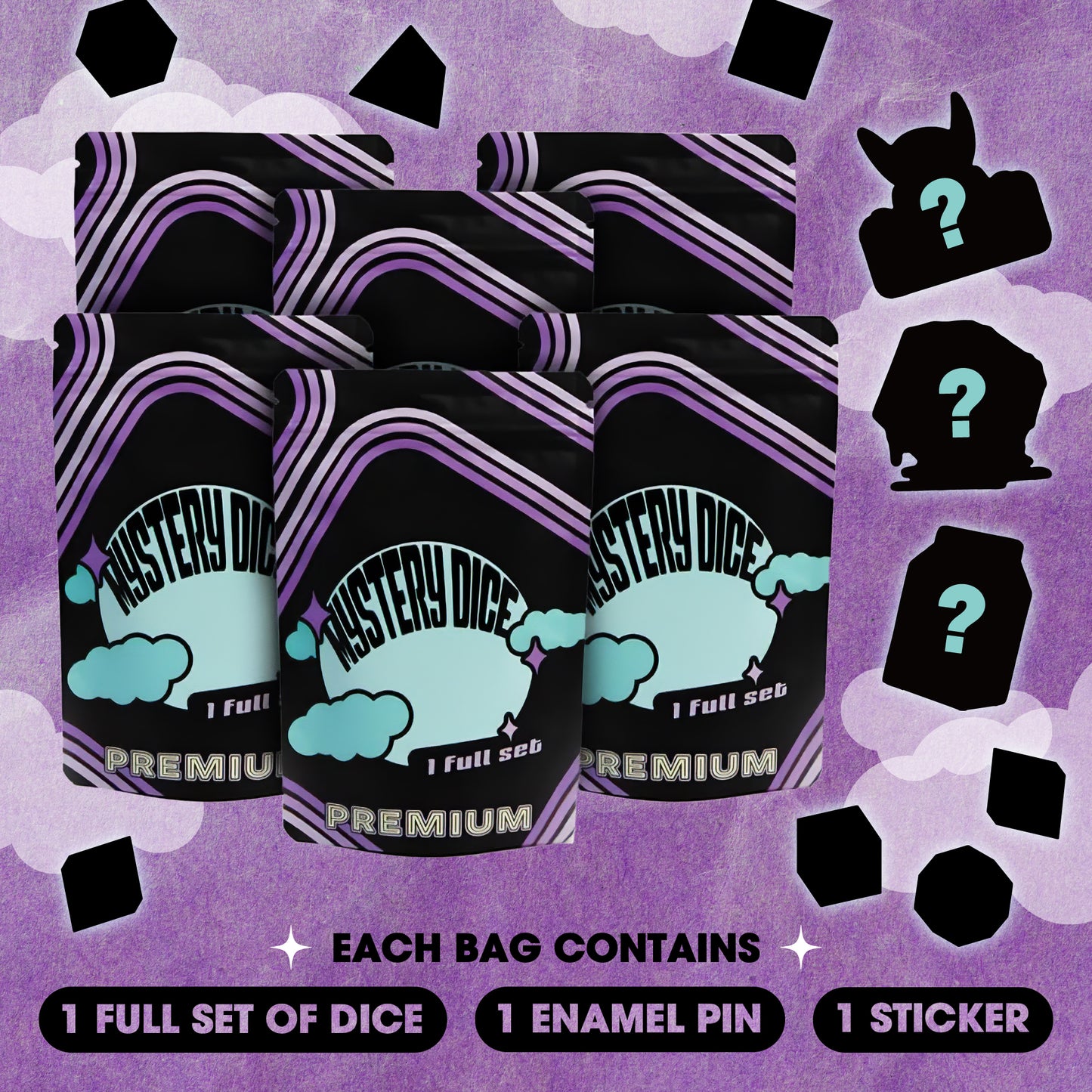 Premium Mystery Dice 6 pack - 1985 Games