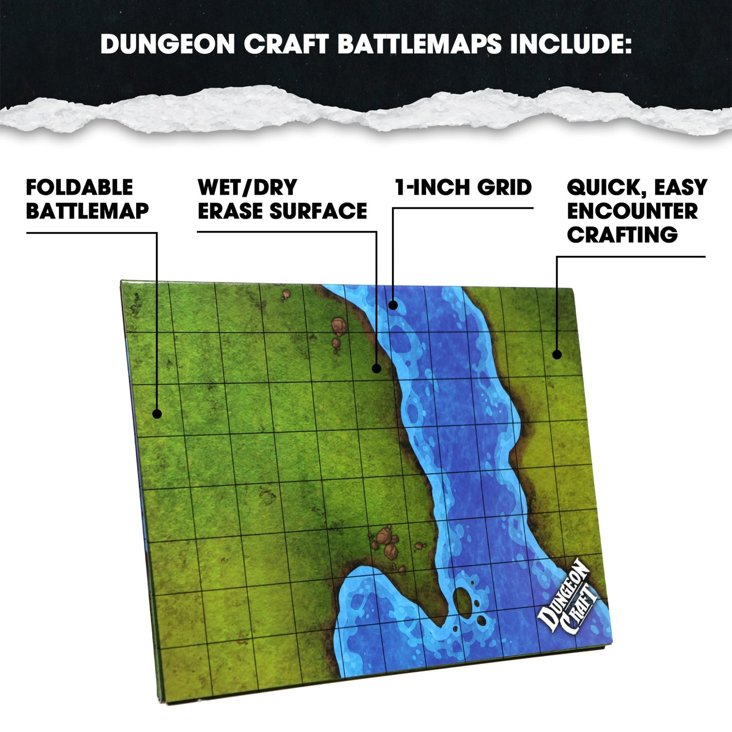 BattleMap: Grasslands | TTRPG Terrain Battle Map