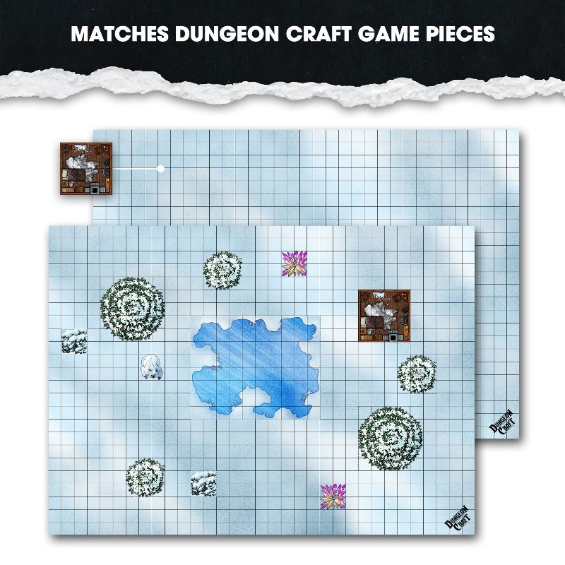 BattleMap: Snow & Wood | TTRPG Terrain Battle Map