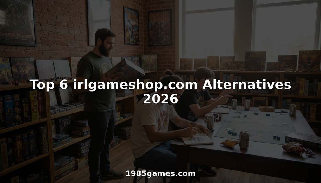 Gamers browsing tabletop store alternatives