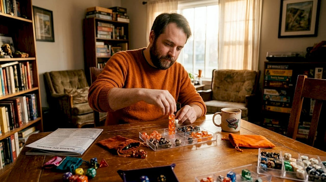 Sorting vintage and modern dice sets