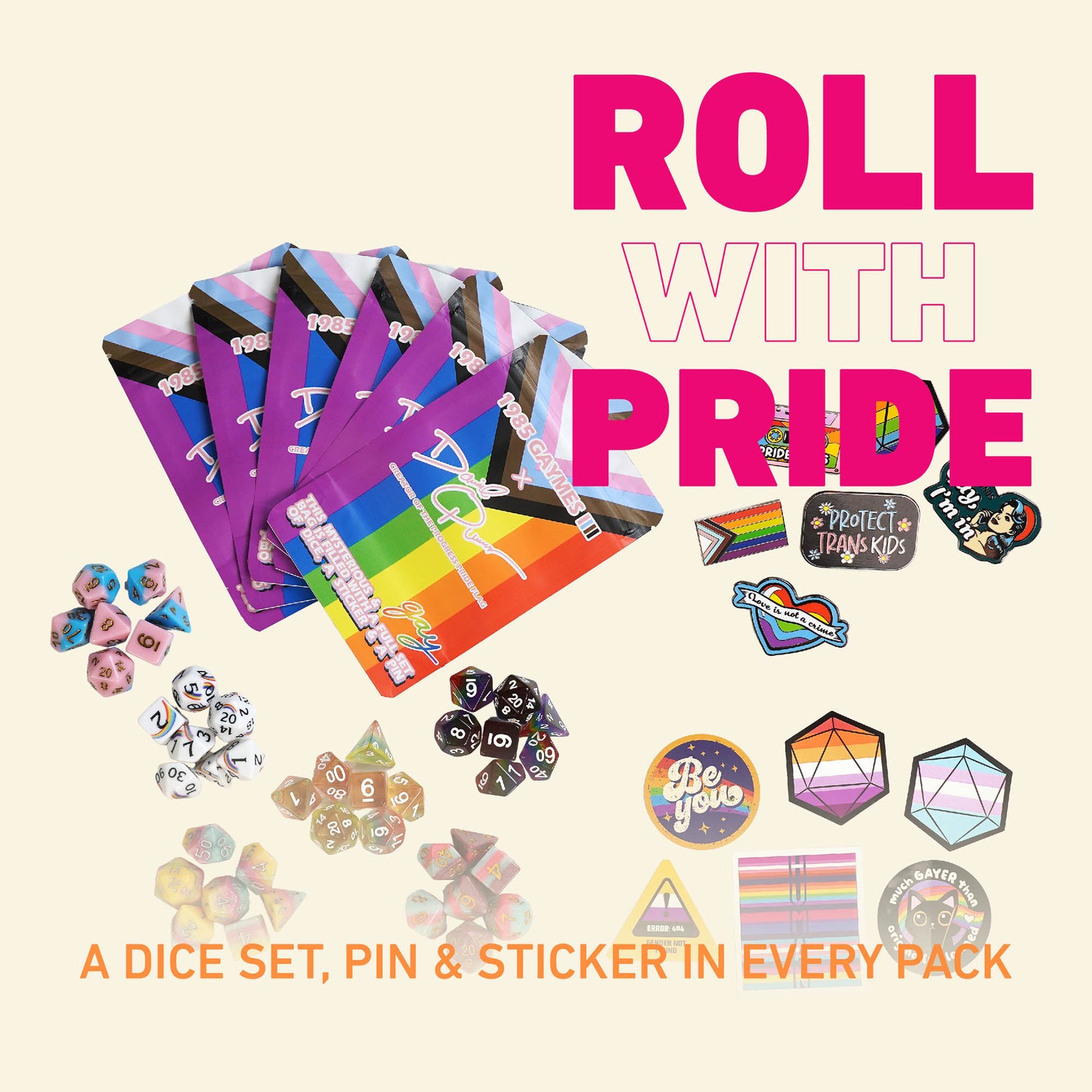 Pride Mystery Dice - 1985 Games x Daniel Quasar Collaboration