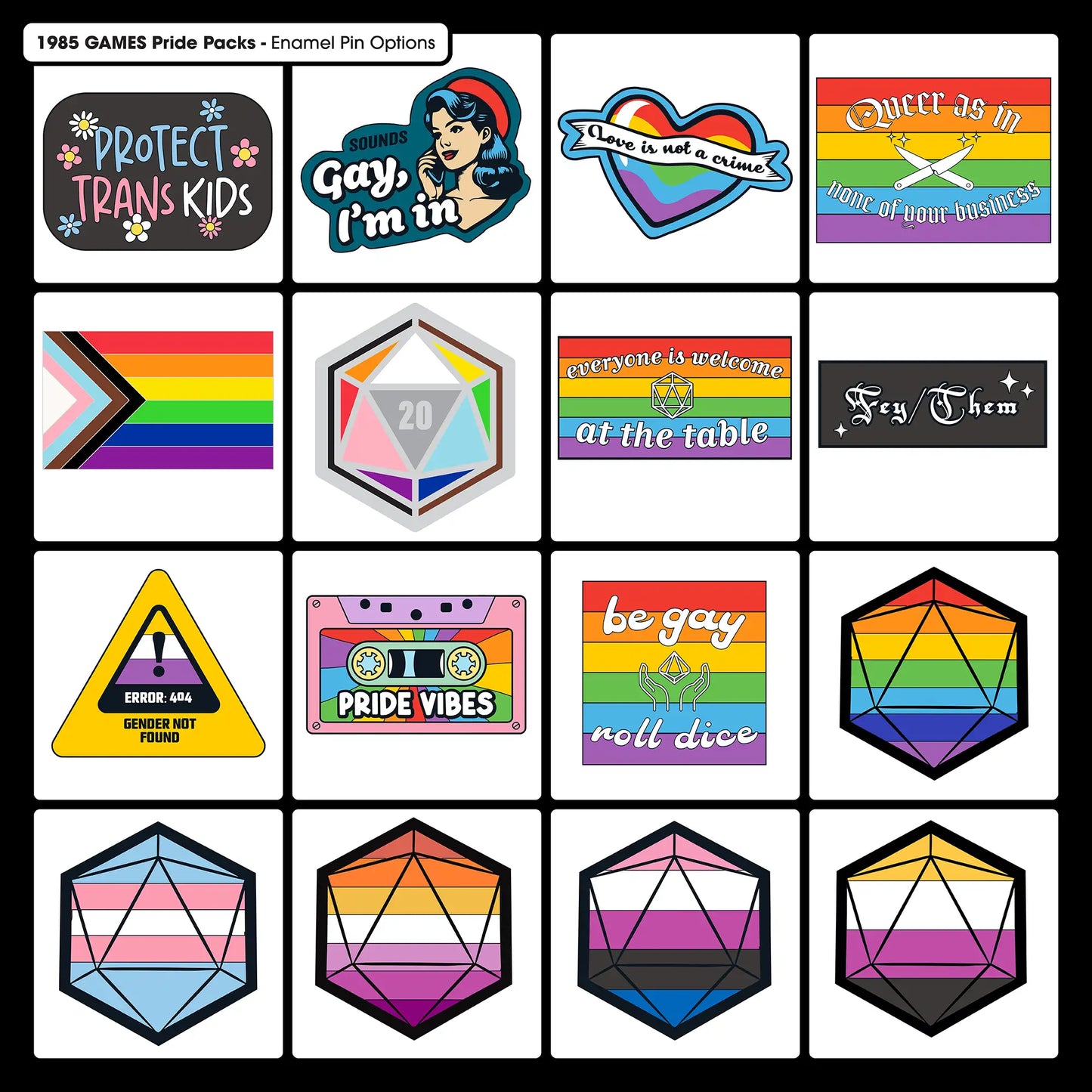 Pride Mystery Dice - 1985 Games x Daniel Quasar Collaboration