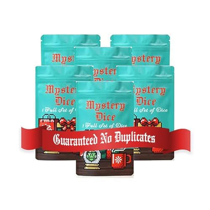 Holiday Mystery Dice 6 Pack – 6 sets of unique dice stickers and pins! No Duplicates! (Copy)