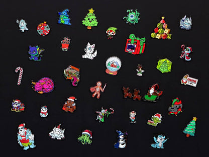 Holiday Mystery Dice 6 Pack – 6 sets of unique dice stickers and pins! No Duplicates! (Copy)