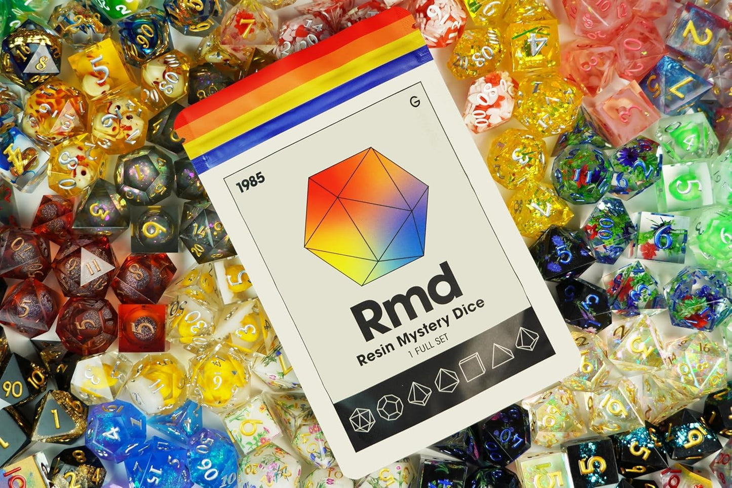 Sharp Edge Mystery Dice 6 Pack – 6 sets of unique dice stickers and pins! No Duplicates!