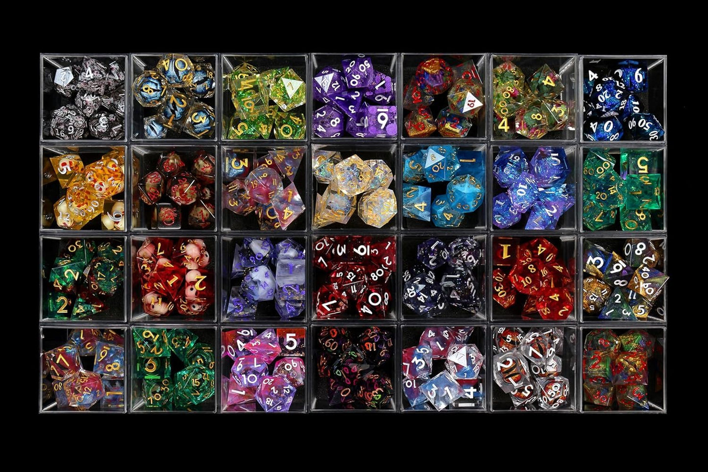 Sharp Edge Mystery Dice 6 Pack – 6 sets of unique dice stickers and pins! No Duplicates!