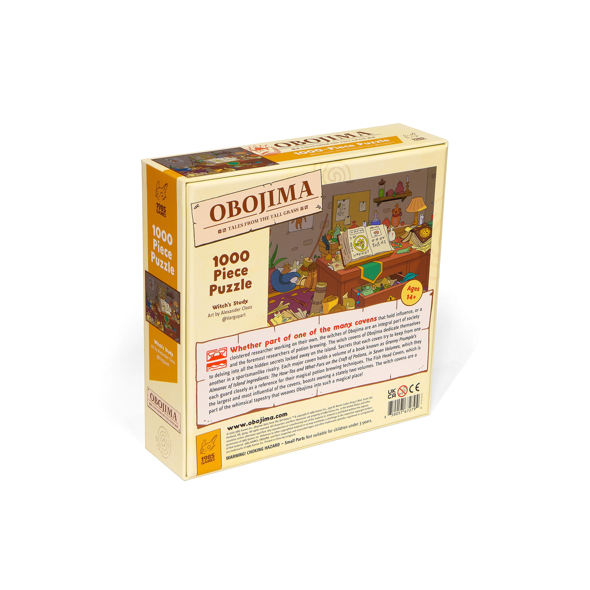 Alexander Cloos Obojima 1000-Piece Jigsaw Puzzle: Witch's Study – 1985 Games