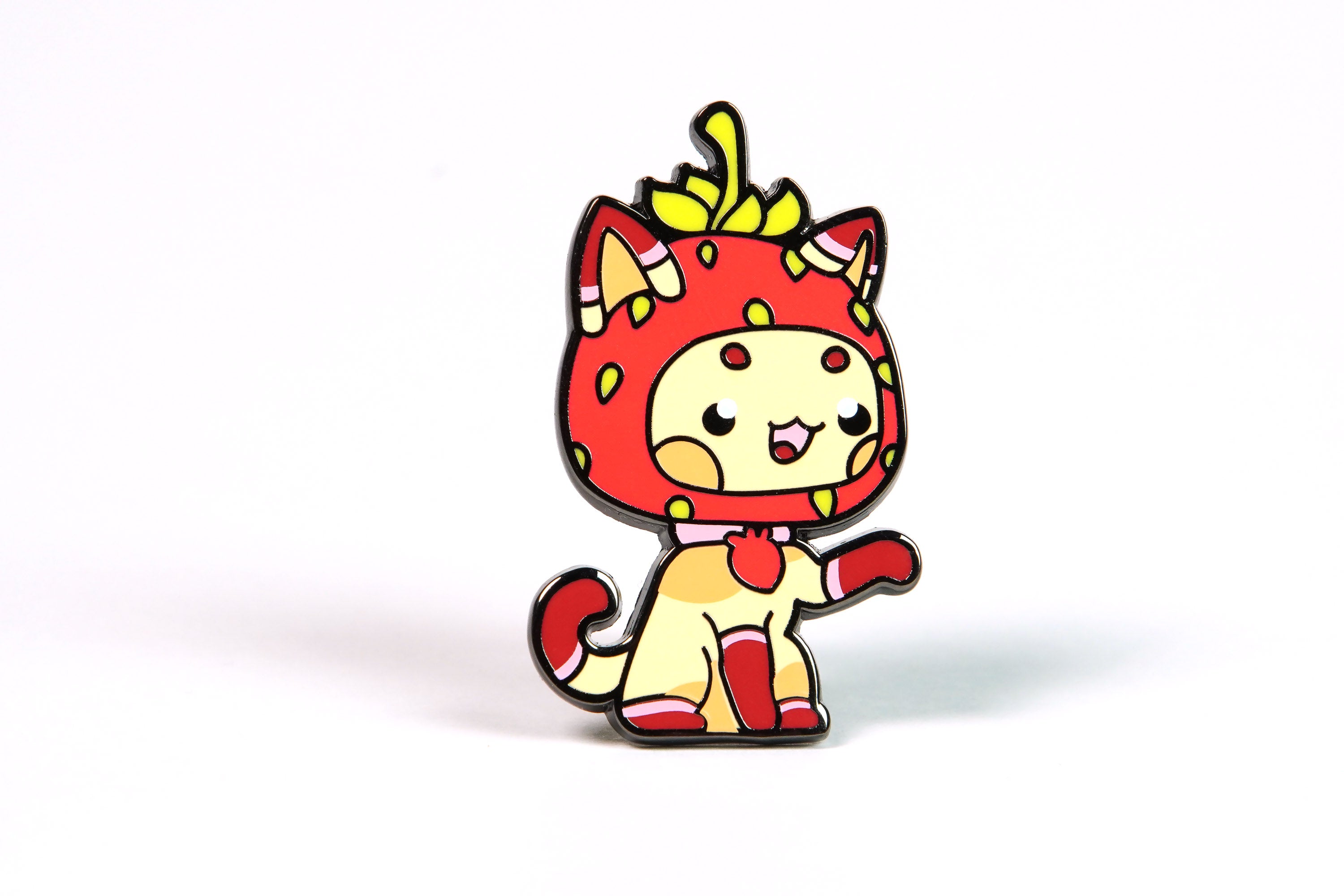 Kawaii Cat TTRPG Dice – Strawberry Milk Carton for DnD – 1985 Games
