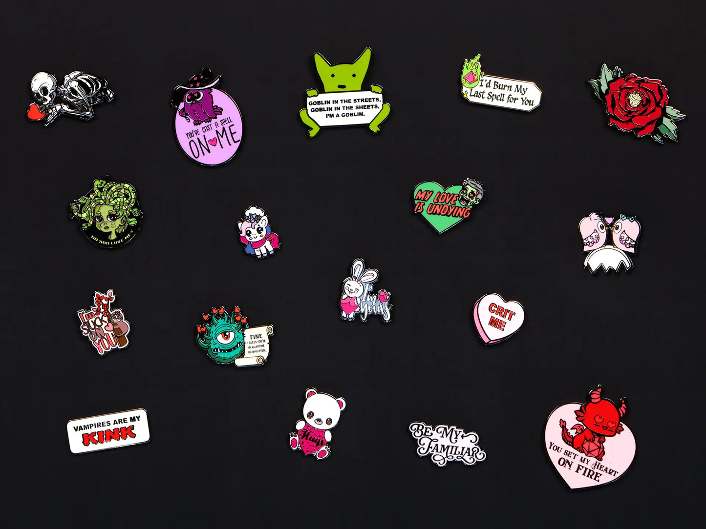 Sweetheart Mystery Dice 6 Pack – 6 sets of unique dice stickers and pins! No Duplicates!