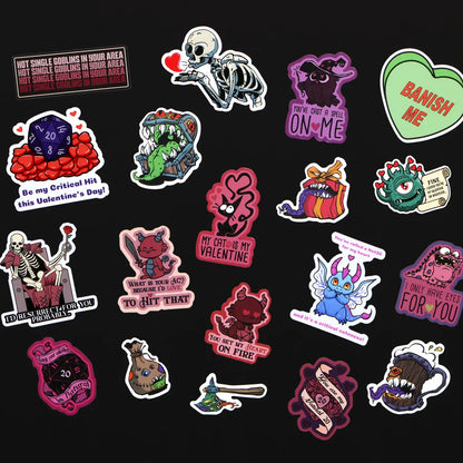 Sweetheart Mystery Dice 6 Pack – 6 sets of unique dice stickers and pins! No Duplicates!