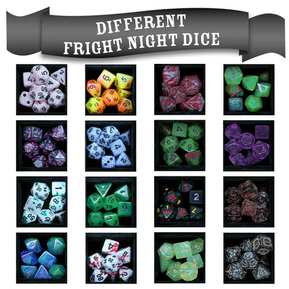 Fright Night Mystery Dice – Spooky dice, pins and stickers!