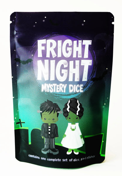 Fright Night Mystery Dice – Spooky dice, pins and stickers!