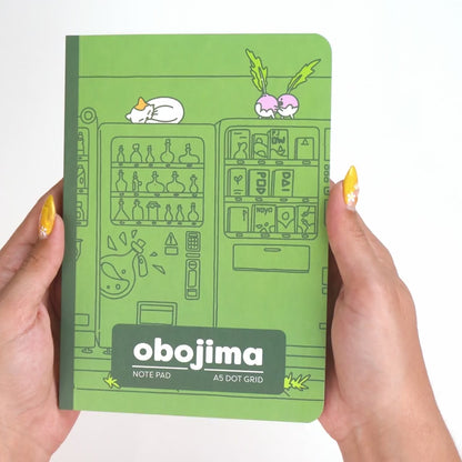 Obojima Dot Grid A5 Journal Green
