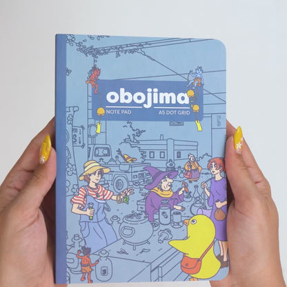 Obojima Dot Grid A5 Journal Blue