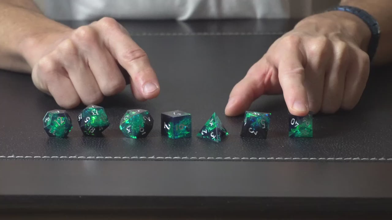 VHS Dice: Surge | TTRPG Resin Dice Set – 1985 Games
