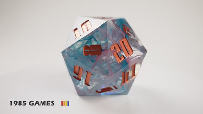 55MM: Milky Way Sharp Edge 55mm Resin d20 Dice